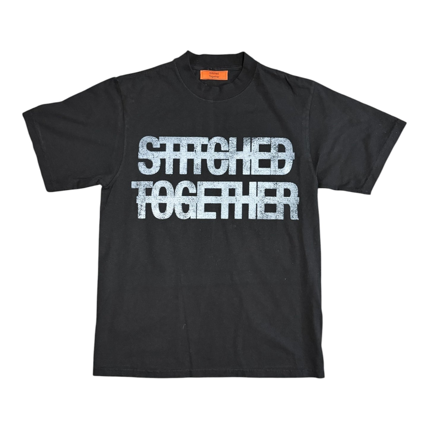 Black Stitched Together Logo T-Shirt